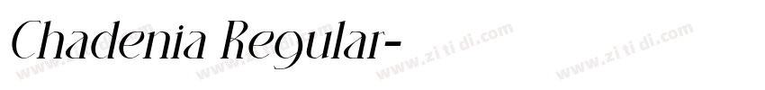 Chadenia Regular字体转换